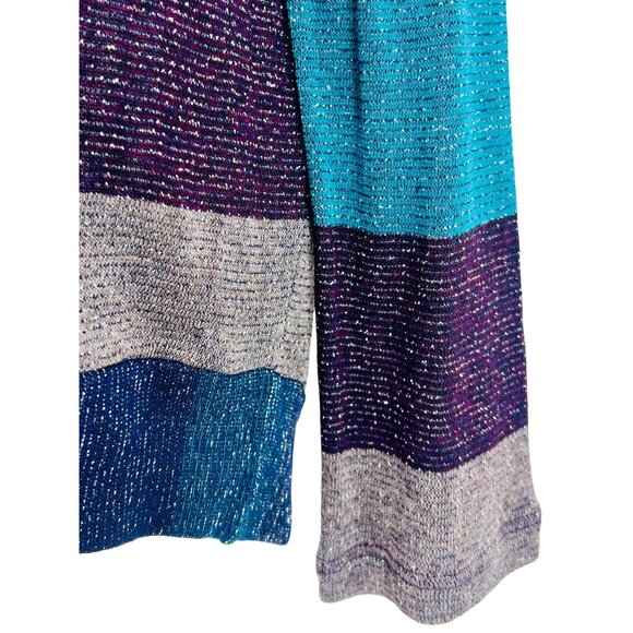 NWT Splendid Luxury Shimmery Striped On-Off Shoulder Long Sleeve Lurex Sweater - Picture 6 of 16